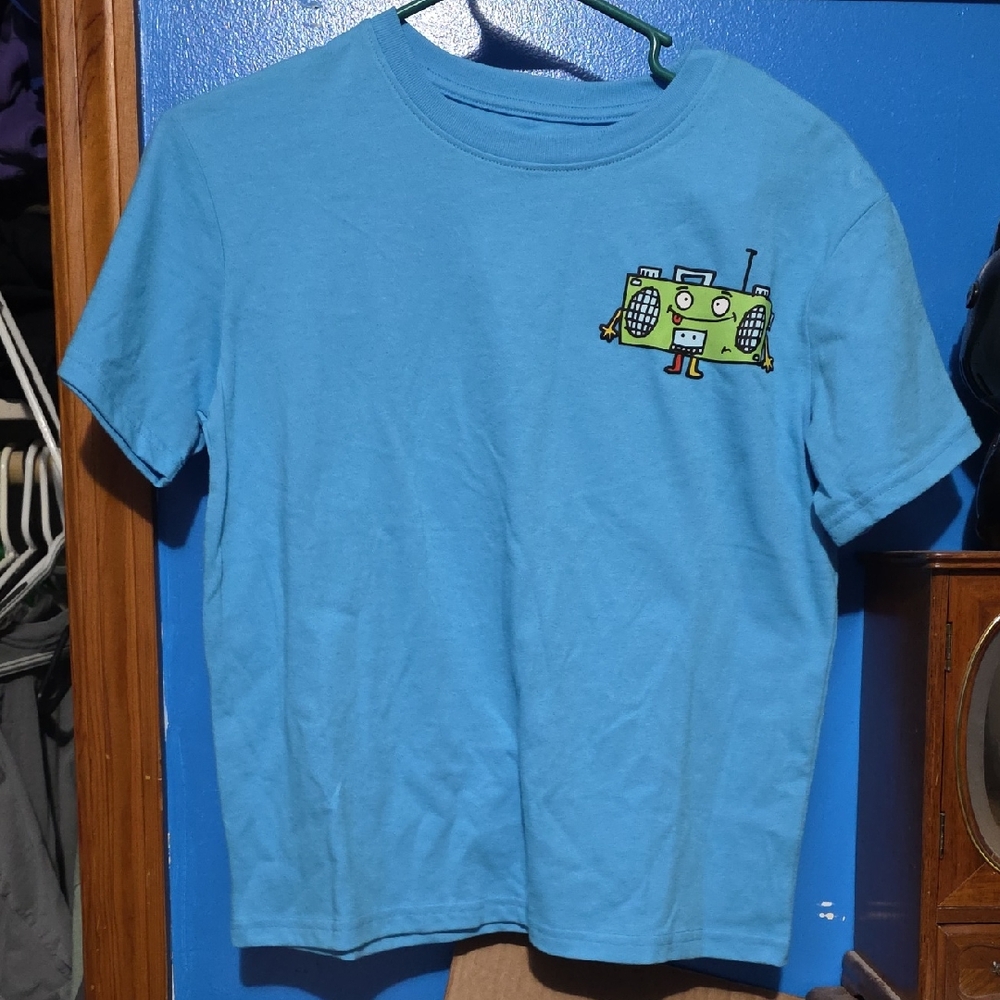 Vibrant Blue Robot Tee for Kids